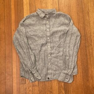UNTUCKit Strausse Linen Button Up Shirt Size M